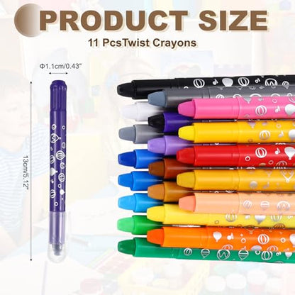MECCANIXITY Twist Crayons, Twist Crayons Gel Watercolor Set Washable Silky Smooth for Arts Drawing DIY Craft Project Coloring Supplies Gift(Purple, Pack of 11) - color: Purple