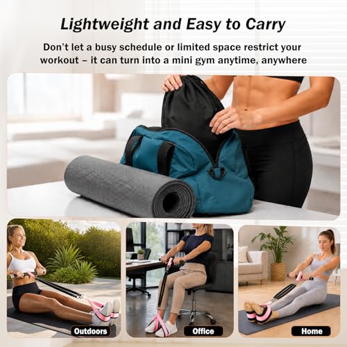 Pedal Resistance Bands with Handles, 3 Heavy Tube Adjustable Exercise Bands