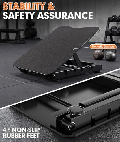 Steel Slant Board for Calf Stretching, Commercial Incline Board