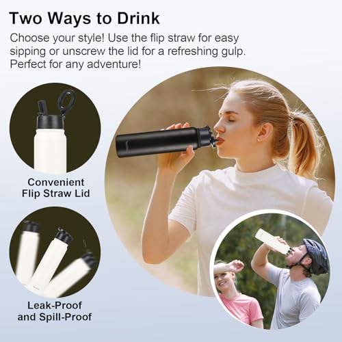 Insulated Water Bottle with Magnetic Phone Holder Compatible with MagSafe and iPhone,Double-Sided Magnet,Hot 12H Cold 24H,Stainless Steel Water Bottle Phone Mount for Sports Travel,24oz (Pink) - color: Pink