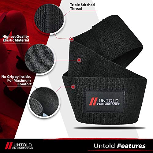 Heavy Resistance Bands - Hip Bands for Working Out, Premium Exercise Bands Resistance, Durable Resistance Bands for Strength, Flexibility & Glute Workouts - color: Black - Heavy