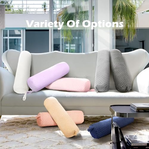 Memory Foam Neck Pillows for Neck,Adults Sleeping 24 inch - color: Light Purple