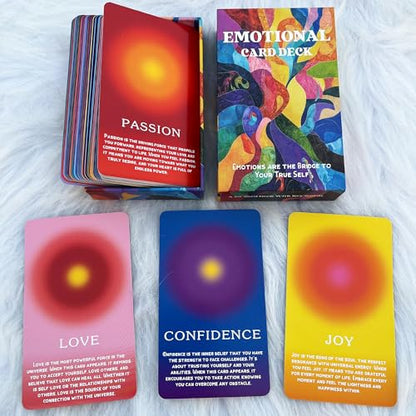DPEHAKMK Emotional Healing Oracle Deck, 56 Oracle Cards for Beginners, Mindfulness, and Spiritual Growth, Affirmation and Reflection Deck