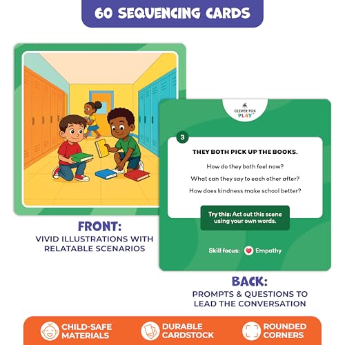 What Happens Next Game, Story Sequencing Cards for Speech Therapy Materials | 15 four-step stories with 4 scene action cards, esl teaching materials, articulation, phonological awareness, kindergarten
