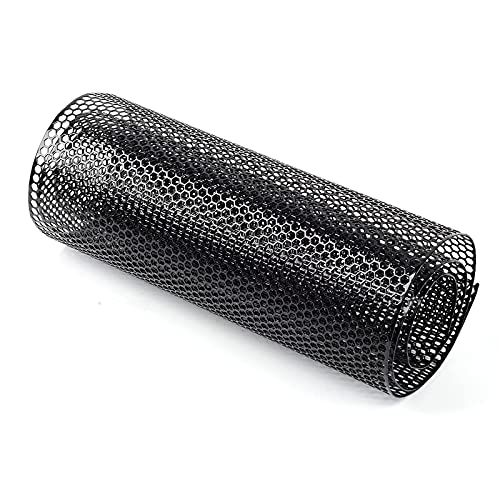 AggAuto Universal 40"x13" Car Grill Mesh Honeycomb 6mm Spacing 1mm Black | Aluminum Alloy Automotive Grille Insert Bumper, One of the Most Multifunctional Shape Grids 100x33cm - size: 6x1mm Honeycomb - Black