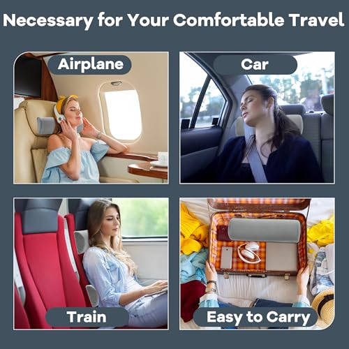 ROYALAY Neck Pillow for Sleeping Round Roll Pillow Including 2 Pack Half Moon Cervical Pillow, Foam Roll Pillow for Pain Reduce, Washable Bolster Pillow for Head Neck Back and Legs, Gray - color: Gray