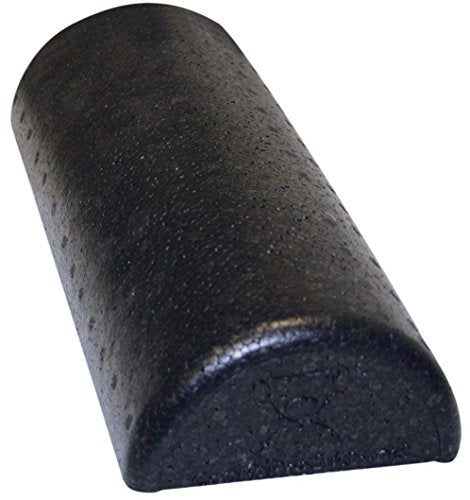 CanDo Black Foam Rolls, Half-Round , 6" x 12"