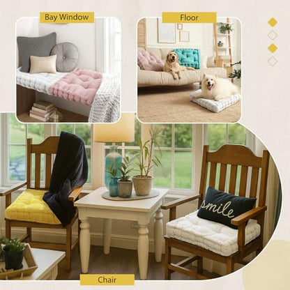 Jerify Mixed Pink 4 Pcs Large Floor Pillow Cushion,Square 20 x 20 - color: Mixed Pink, size: Square 20 x 20