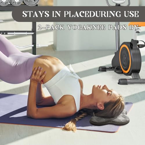 2 Packs Yoga Knee & Elbow Cushions - Extra Thick Foam for Knees, Elbows, Wrists, Hands & Head - Pilates & Kneeling Pads - Support Foam Pads for Women & Men - color: grey