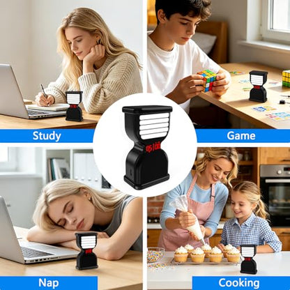 Digital Hourglass Timer for Productivity, Visual Countdown with Flight Flow - color: Black