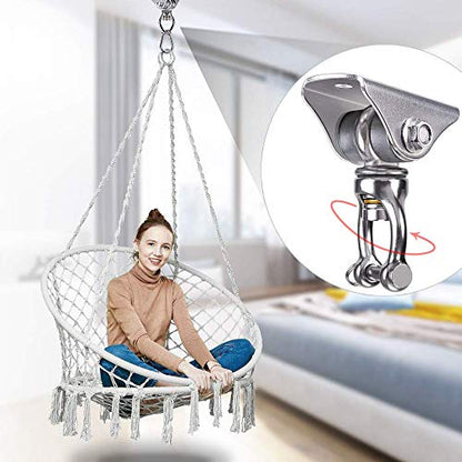 SELEWARE Silent Swing Hanger Heavy Duty Bearing Swing Hooks 1 Pack - color: Multi ( 1 Pack 360° Bearing Swing Hanger )