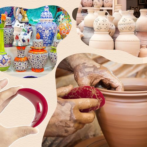 DIYOOHOMY Pottery Carving Tools, Clay Sculpting Tools with Pottery Ribs Needle Wire Cutter for Polymer Sculpting, Modeling, Shaping, Trimming, Cutting, Air Dry Clay, Ceramic DIY Crafts Supplies (11) - color: metal