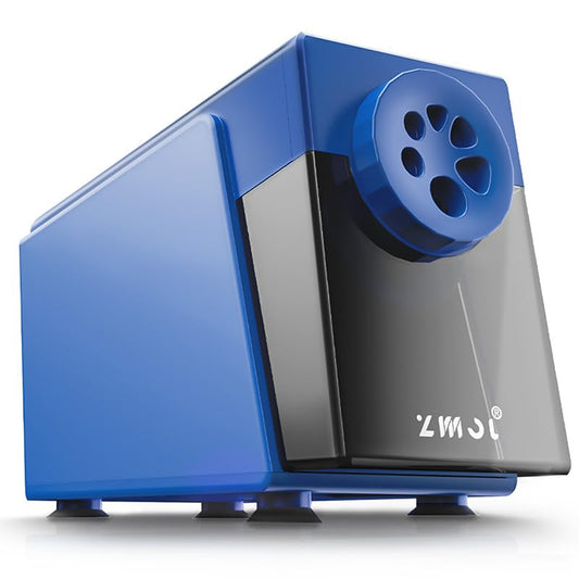 ZMOL Electric Pencil Sharpener,Heavy Duty for Classroom, 6-12mm,Blue | Auto Stop,6 Holes,Plug-in, 3 Tip Adjustments,Fits 6–12mm No.2 & Colored Pencils for School/Home/Teachers - color: Blue