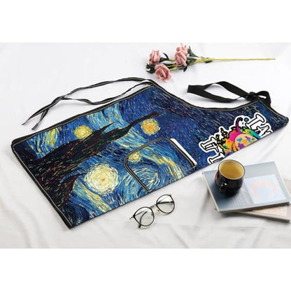 MBMSO Painting Artist Apron with Pockets Artist Painter Gifts Art Lover Gift for Art Teacher Student Painter Apron Waterproof - color: Night Apron-b