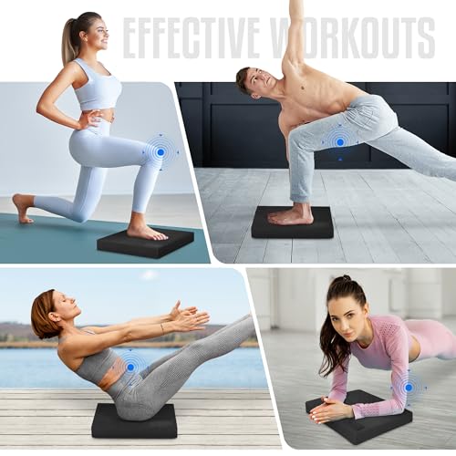 Yes4All Exercise Balance Pad, Non-Slip Foam Kneeling Pad - color: Black - L - (15,5" x 13" x 2"), size: Large