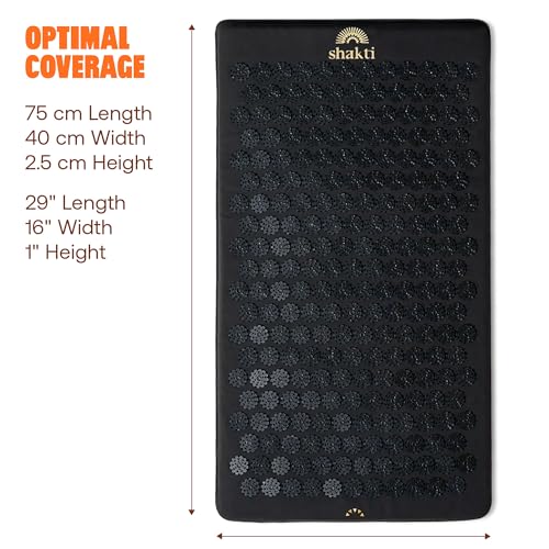 ShaktiMat Acupressure Mat for Tension Release, Premium Level 2 Black - color: Premium-black, size: Level 2