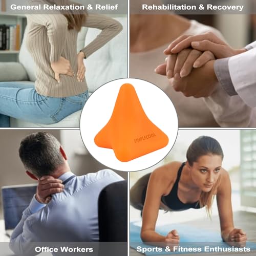 Manual Trigger Point Massage Tool Small Massager Ball 3″×2.6″ Orange - color: Orange