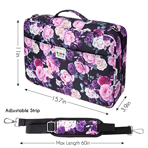 YOUSHARES 480 Slots Colored Pencil Case - Big Capacity Pen Case Organizer with Multilayer Holder large Colored Pencil Case (Purple Pink Rose) - color: Pink