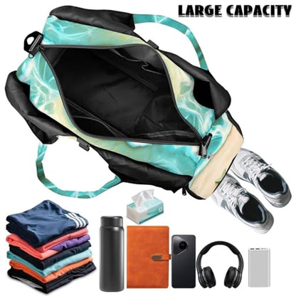Gym Bag with Yoga Mat Holder Large Tote Bag With Multi Pockets for Women Men Dry Wet Separated Pocket Carryall Yoga Tote Bag for Pilates Travel Workout Office - color: Cute Sea Turtle