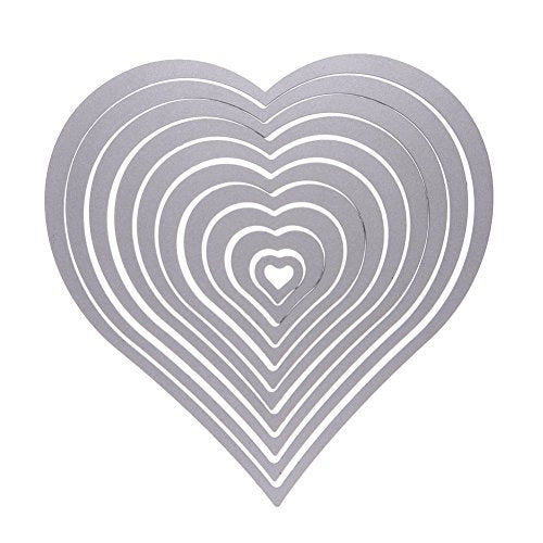 10pcs Heart Cutting Dies Handmade DIY Paper Cards Album Decoration Stencils Template Embossing for Card Scrapbooking Craft (Love Heart) - style: Love Hearts
