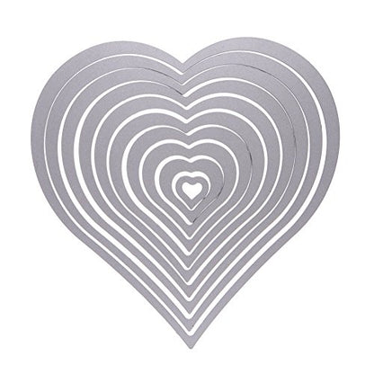 10pcs Heart Cutting Dies Handmade DIY Paper Cards Album Decoration Stencils Template Embossing for Card Scrapbooking Craft (Love Heart) - style: Love Hearts