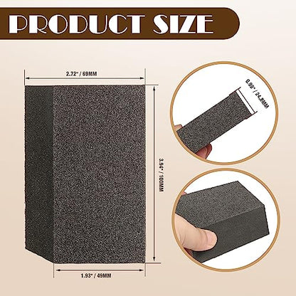 180 Grit Angled Sanding Blocks, Jamiikury Fine Sponge Sand Block Washable and Reusable, Wet & Dry Sandpaper Block for Wood Metal Drywall and Furniture Paint - Pack of 8 - size: 180 Grits