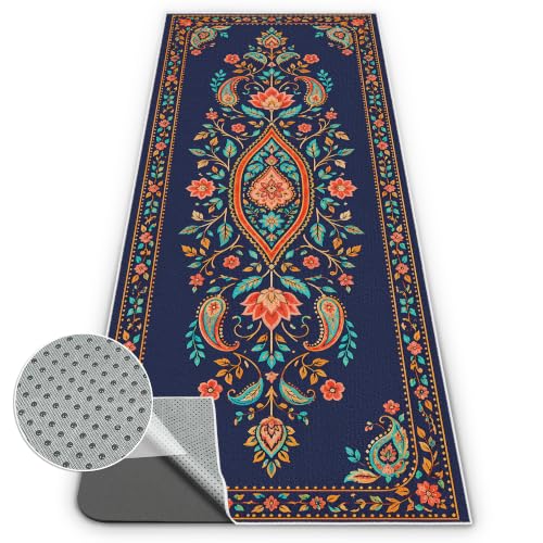 Hot Yoga Towel Non Slip, Ultra-Absorbent Yoga Mat Towel, Soft with Printed Design, Machine Washable, Yoga Pilates Towel Suitable for Exercise, Pilates, Yoga, 72x27in.Pattern - color: Pattern