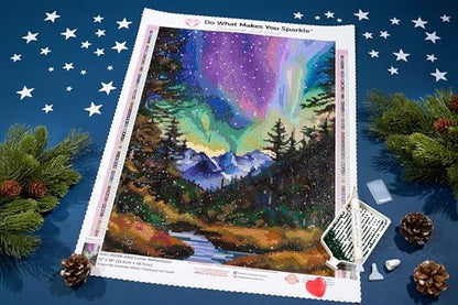 DIAMOND ART CLUB Lunar Reflections Diamond Art Kits for Adults | Premium Diamond Painting Kit, Fun DIY Crafts for Adults, Round Diamond Art Canvas, 13" x 18" (33 x 45.7 cm) - color: Lunar Reflections