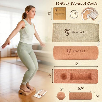 Rocalt Cork Balance Board, Foot and Ankle Strengthener Kit