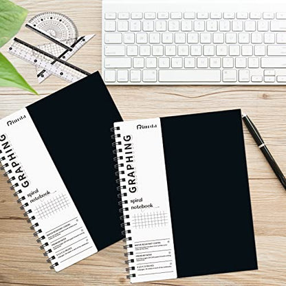 Graph Paper Notebook Spiral Notebook 8.5" x 11" | 8 Pack Grid Paper Notebook Graph notebook Engineering notebook Thick Graphing Paper Notebook Hardcover Journal for School - size: A4, style: 8GRAPH NOTEBOOK