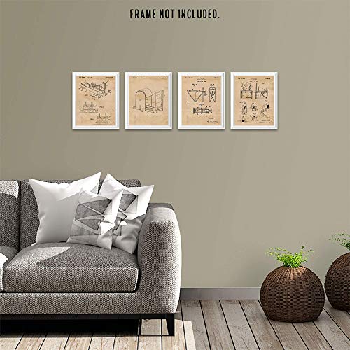 STARS BY NATURE Classic Pilates Machines Patent Prints - color: Beige