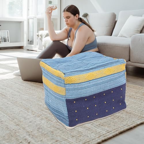 STOBAZA Floor Mat Pillow Seat Cover Cotton Pad Outdoor Chair Seat Tatami Cover Office Chair - color: Sky-blue