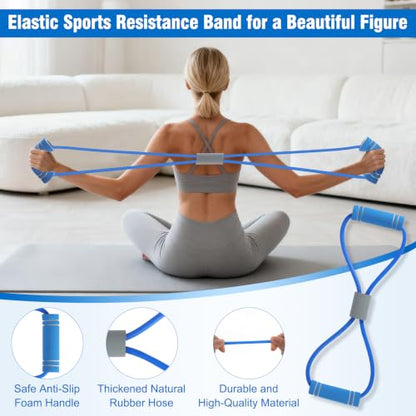 Pilates Kit Equipment, Pilates Ring and Ball for Women Home Workout - color: Blue