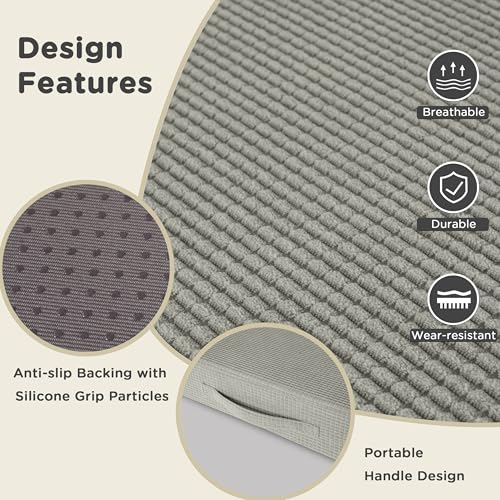 AddGrace High Density Recliner Cushion for Elderly 20x20in Grey - color: Grey