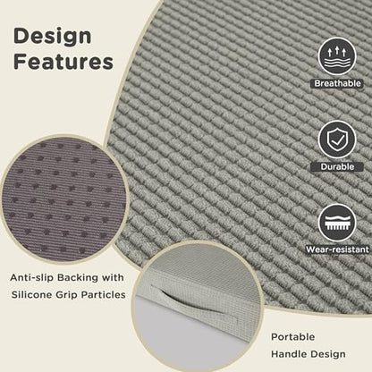 AddGrace High Density Recliner Cushion for Elderly 20x20in Grey - color: Grey