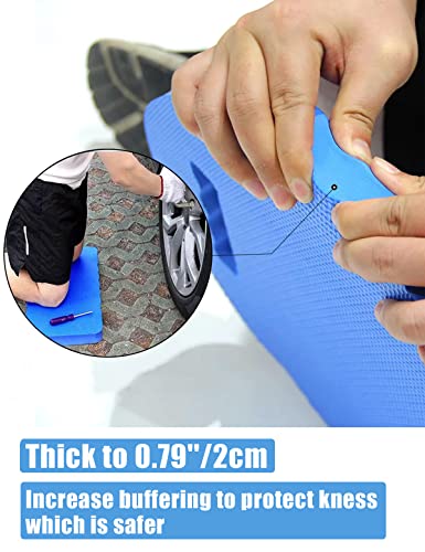 YWSHF 4 PCS Garden Kneeling Pad,Knee Mat Waterproof Foam Knee Pads for Gardening,Cleaning,Baby Bath,Yoga,Praying and Exercise 15.745'' x 7.09'' x 0.79'' Blue - color: Blue-4 PCS