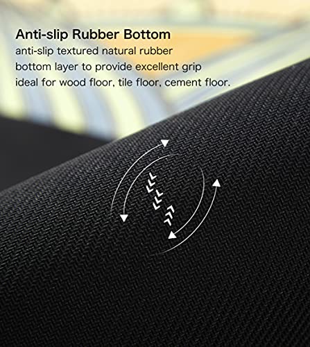 Knsbk Large Round Yoga Mat 4.6'X3.5mm for Exercise Premium Extra Thick, Ultra Comfortable, Non Slip, Meditation Mat - color: green blossom