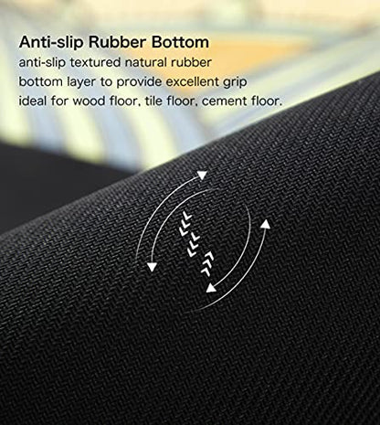 Knsbk Large Round Yoga Mat 4.6'X3.5mm for Exercise Premium Extra Thick, Ultra Comfortable, Non Slip, Meditation Mat - color: green blossom