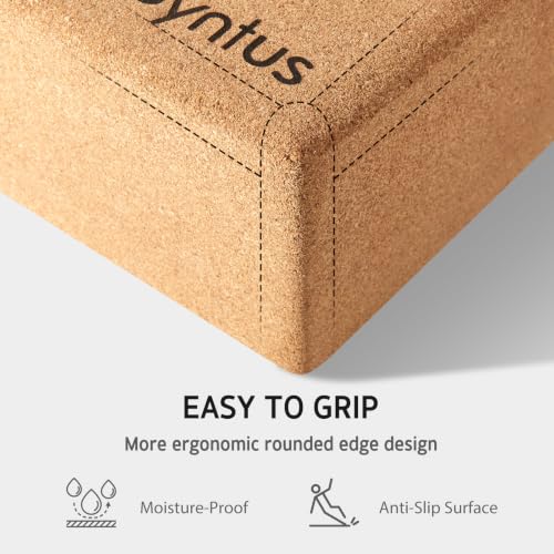 Syntus Cork Yoga Block for Yoga, Fitness, Pilates, Stretching