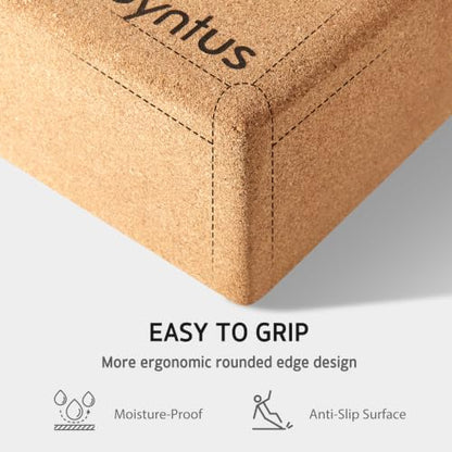 Syntus Cork Yoga Block for Yoga, Fitness, Pilates, Stretching