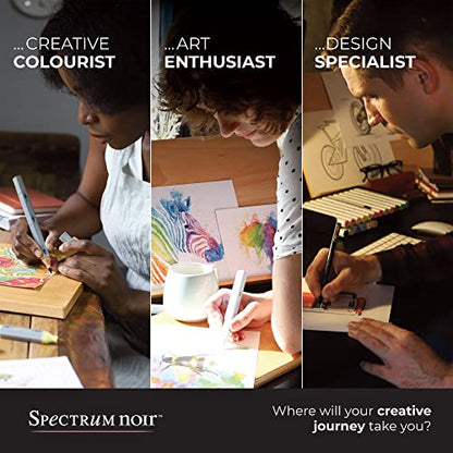Spectrum Noir Metallic Art Sketching Drawing Colouring Pencils, Multicolours, Pack of 12