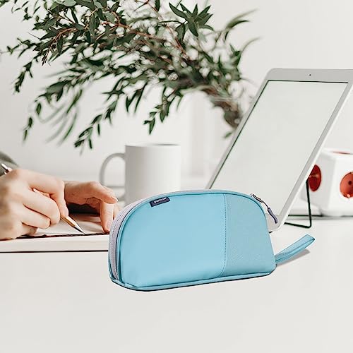 pack all Large Pencil Case, Multi-Compartment Pencil Pouch with Zipper | Large Capacity, Removable Compartment, Durable Fabric, Smooth Zipper, Multi-use for Pens, Stationery & Makeup, Blue - color: Blue
