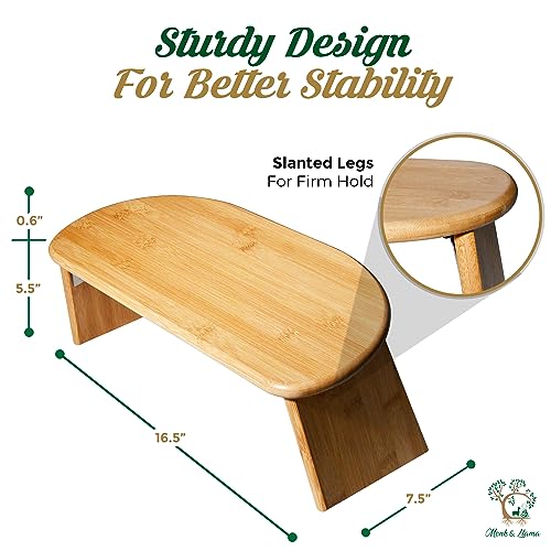 MONK & LLAMA Meditation Bench - color: Grey, style: Curved