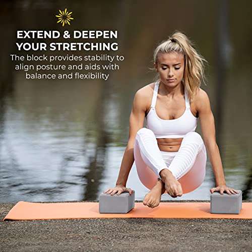 Bulk 4in Foam Yoga Blocks, 10 Pack - color: Cool Gray