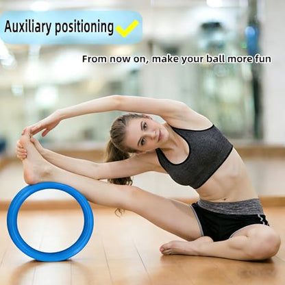 2 Pack Yoga Ring, High Strength PVC Yoga Circle for Women & Men, Non-Slip Smooth Surface, Home Gym Fitness Accessories for Balance Stretching Shaping