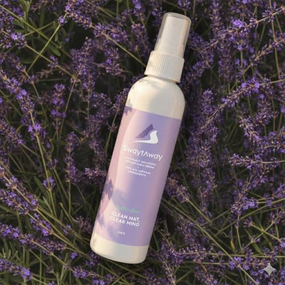 SwaytAway Fitness Mat Mist with Towel, 4oz Travel Size, 1 Pack, Lavender - size: 4 oz - 1 Pack