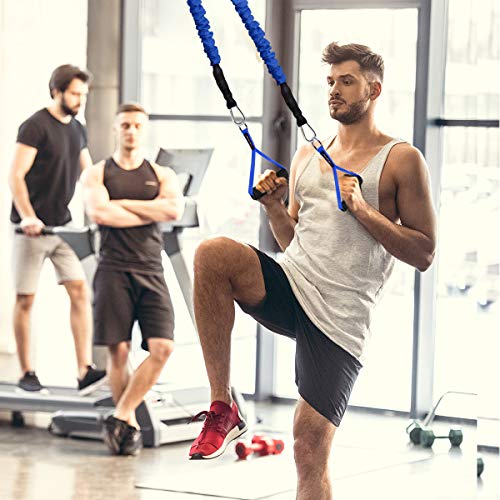 Coolrunner 2 Pair Resistance Band Handles Grips Fitness Strap Wide Design - color: Blue