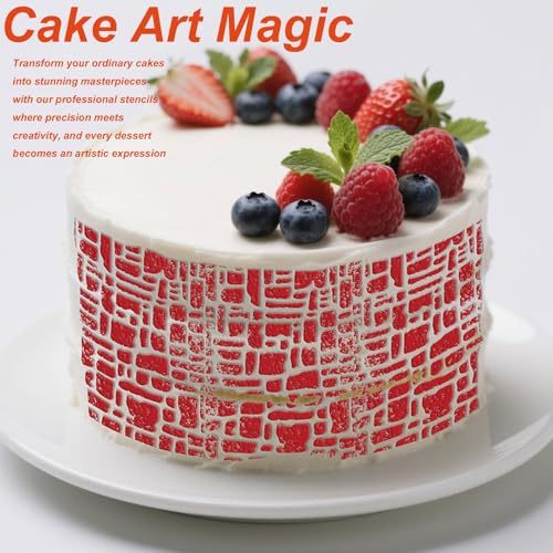 Texture Stencils for Painting, 21 Pcs 9.4 * 4.7" for Cake Decor Wood Signs | Reusable & Easy to Clean, Nature Leaf Patterns, Canvas Accents, Large Pattern Layouts, Furniture Panels, Beginner Friendly - color: Texture 7.4*4.7" 21PCS