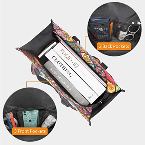 TOPDesign Utility Water Resistant Tote Bag with 13 Pockets, Zipper Closure - color: Yoga, size: Medium