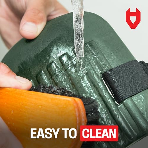 NoCry Gardening Knee Pads for Women and Men – Waterproof Foam Padding in a Lightweight Yet Durable Design; Easy to Wear with Adjustable Elastic Hook-and-Loop Straps – Ideal for the Garden and Yard Work - color: Green, style: 1-strap